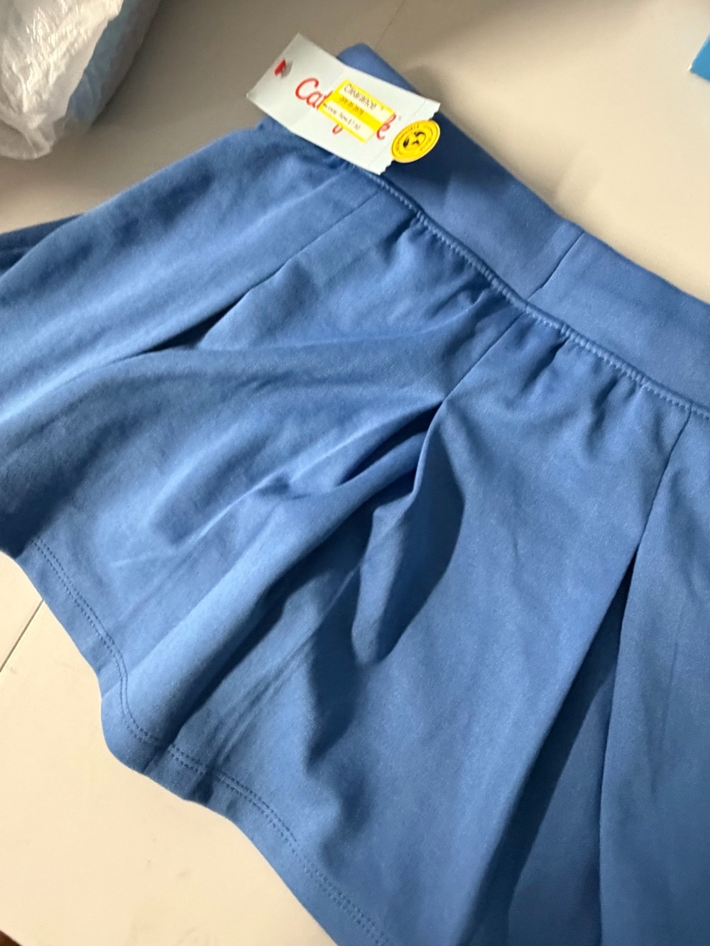 Blue Pleated Skort small 6/7 new with tags cat and Jack small pull noted